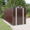 Garden Shed Dark Brown 75.6"x205.9"x87.8" Galvanized Steel