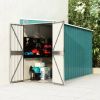 Wall-mounted Garden Shed Green 46.5"x113.4"x70.1" Galvanized Steel