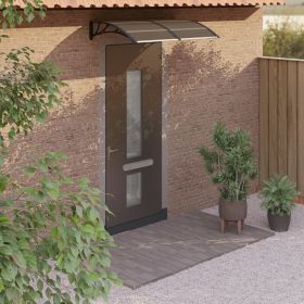 Door Canopy Black 59.1"x31.5" Polycarbonate
