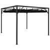 Garden Gazebo with Retractable Roof Canopy 9.8'x9.8' Anthracite