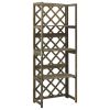 Trellis with Shelves Gray 21.7"x11.8"x55.1" Solid Fir Wood
