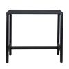 40in Iron With Adjustment Knob Patio Bar Table Black
