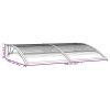 Door Canopy Black 59.1"x39.4" Polycarbonate