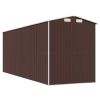 Garden Shed Dark Brown 75.6"x205.9"x87.8" Galvanized Steel