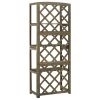 Trellis with Shelves Gray 21.7"x11.8"x55.1" Solid Fir Wood