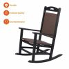 Poly Lumber Patio Rattan High Back Rocking Chair