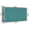 Wall-mounted Garden Shed Green 46.5"x113.4"x70.1" Galvanized Steel
