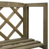 Trellis with Shelves Gray 21.7"x11.8"x55.1" Solid Fir Wood