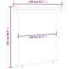 Balcony Side Awning 55.1"x98.4" Cream