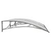 Door Canopy Gray 59.1"x39.4" Polycarbonate