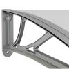 Door Canopy Gray 59.1"x39.4" Polycarbonate