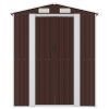 Garden Shed Dark Brown 75.6"x205.9"x87.8" Galvanized Steel