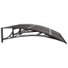 Door Canopy Black 59.1"x39.4" Polycarbonate