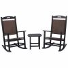 Poly Lumber Patio Rattan High Back Rocking Chair