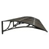 Door Canopy Black 157.5"x31.5" Polycarbonate