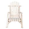 65*95*96cm Outdoor Courtyard Fir Wood Rocking Chair Log Color