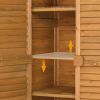 87*46.5*160cm Black Single Slope Top Fir Garden Storage Box Storage Room Yellow