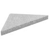 Umbrella Weight Plates 4 pcs Gray Granite Triangular 132.3 lb