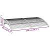 Door Canopy Black 59.1"x31.5" Polycarbonate