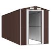 Garden Shed Dark Brown 75.6"x205.9"x87.8" Galvanized Steel