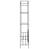 Garden Arch with Gate Black 54.3"x15.7"x93.7" Iron