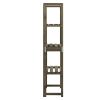 Trellis with Shelves Gray 21.7"x11.8"x55.1" Solid Fir Wood
