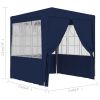 Professional Party Tent with Side Walls 6.6'x6.6' Blue 0.3 oz/ft²