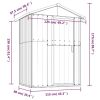 Garden Shed Gray 49.6"x38.4"x69.7" Galvanized Steel