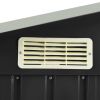 Garden Shed with Rack Anthracite 80.7"x51.2"x72" Iron