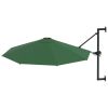 Wall-Mounted Parasol with Metal Pole 118.1" Green