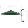 Wall-Mounted Parasol with Metal Pole 118.1" Green
