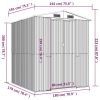 Garden Shed Anthracite 75.6"x75.2"x87.8" Galvanized Steel