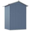 Garden Shed Gray 49.6"x38.4"x69.7" Galvanized Steel