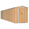 Garden Shed Light Brown 75.6"x369.3"x87.8" Galvanized Steel