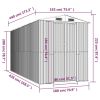 Garden Shed Dark Brown 75.6"x173.2"x87.8" Galvanized Steel