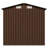 Garden Storage Shed Brown 80.3"x52"x73.2" Steel