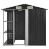 Garden Shed with Rack Anthracite 80.7"x51.2"x72" Iron