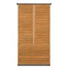 87*46.5*160cm Black Single Slope Top Fir Garden Storage Box Storage Room Yellow