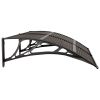 Door Canopy Black 59.1"x31.5" Polycarbonate