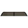 Door Canopy Black 59.1"x31.5" Polycarbonate