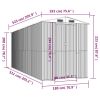 Garden Shed Dark Brown 75.6"x205.9"x87.8" Galvanized Steel