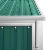 Garden Tool Shed Green 34.6"x35"x63.4" Galvanized Steel