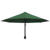 Wall-Mounted Parasol with Metal Pole 118.1" Green