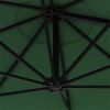 Wall-Mounted Parasol with Metal Pole 118.1" Green
