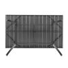 60*38*28.5in Iron With Umbrella Hole Patio Bar Table Black