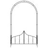 Garden Arch with Gate Black 54.3"x15.7"x93.7" Iron