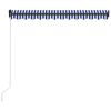 Manual Retractable Awning 118.1"x98.4" Blue and White