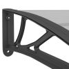 Door Canopy Black 157.5"x39.4" Polycarbonate