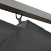 Pergola with Retractable Roof Anthracite 9.8'x9.8' Steel 0.6 oz/ft²