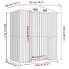 Garden Shed Light Brown 75.6"x42.5"x87.8" Galvanized Steel